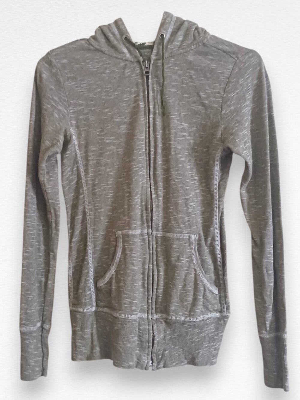 Heather Gray Zipped Hoodie